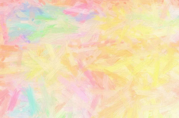 Turuncu Tüylü Fırça Yağlı Boyası Arkaplanının Soyut Çizimi — Stok fotoğraf