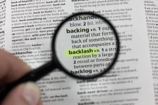 Word Phrase Backlash Dictionary — Stock Photo, Image