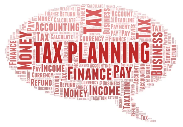 Tax Planning Word Cloud Wordcloud Made Text Only — Stock Photo, Image