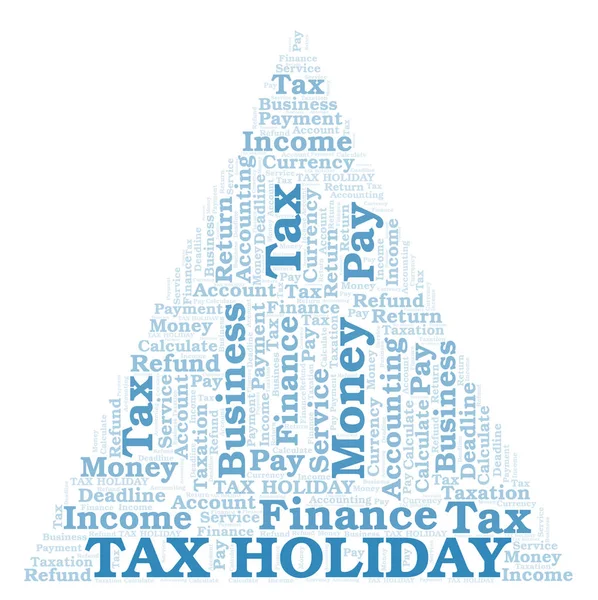 Tax Holiday Word Cloud Wordcloud Made Text Only — Stock Photo, Image