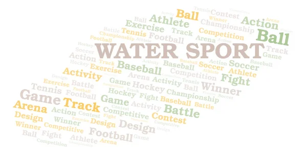 Water Sport Word Cloud Wordcloud Made Text Only — Stock Photo, Image