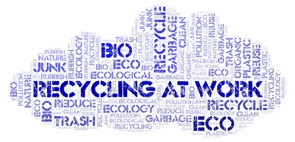 Recycling At Work word cloud. Wordcloud made with text only.