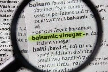 Sözlükte kelime veya ifade balsamik sirke.