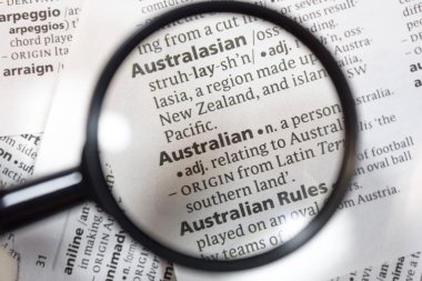 Sözlükte Avustralya ibaresi.