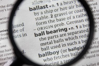 Sözlükte bulunan sözcük veya tümcecik bilyalı.