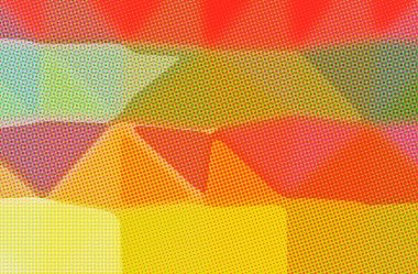 Soyut yeşil, turuncu, pembe, kırmızı nokta arka plan resmi.