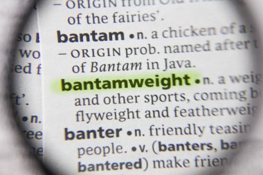 Sözlükte kelime veya ifade bantamweight.