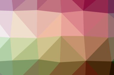 Soyut Yeşil, turuncu, mor yatay düşük poli arka plan resmi. Güzel Çokgen tasarım deseni. İhtiyaçlarınız için yararlı. 