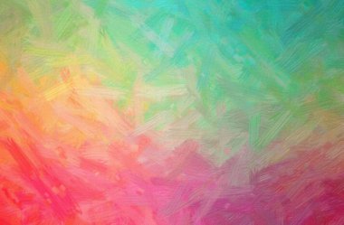 Yeşil, kırmızı kıl fırça yağlı boya arka plan soyut gösteren resim.