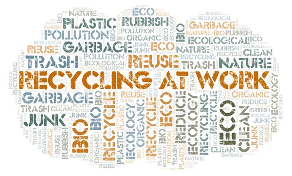 Recycling At Work word cloud. Wordcloud made with text only.