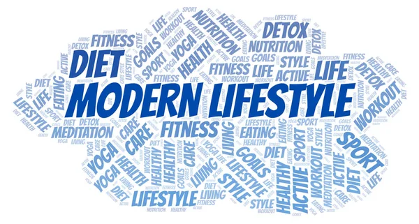 Modern Lifestyle Word Cloud Wordcloud Made Text Only — Stock Photo, Image