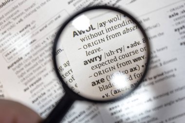 Sözlükte ters tabir kelimesi.