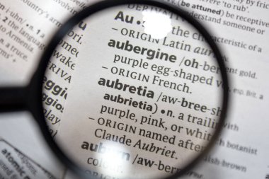 Sözlükte aubretia sözcüğü.