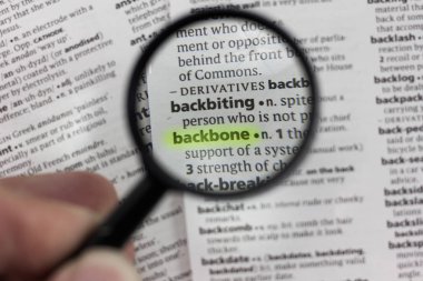 Sözlükteki sözcük veya tümcecik omurgası.