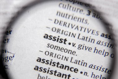 Sözcüğün veya tümceciğin yardımcı sözlüğü kitaptaki.