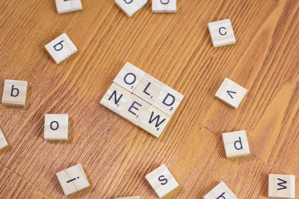 Szó Vagy Kifejezés Régi Készült Scrabble Betűk Nagy Kép Igényeinek — Stock Fotó