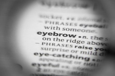 Sözlükte kelime ya da ifade kaşları.