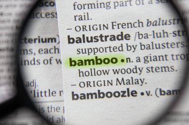 Sözlükteki kelime veya ifade bambu.