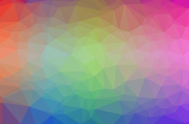 İllüstrasyon soyut mavi, turuncu, pembe, kırmızı yatay düşük Poli arka plan. Güzel çokgen tasarım deseni. 