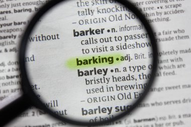 Sözlükte havlayan sözcük veya tümcecik.