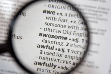 Sözlükte harika bir sözcük.