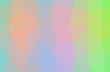 İllüstrasyon soyut mavi, yeşil, sarı yatay düşük Poli arka plan. Güzel çokgen tasarım deseni. 