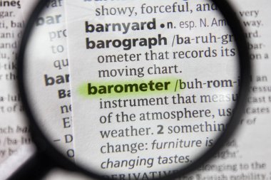 Sözlükteki sözcük veya tümcecik barometresi.