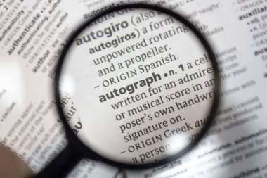 Sözlükte ifade imzası sözcüğü.