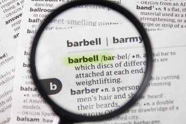 Sözlükteki sözcük veya tümcecik barbell.