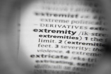 Bir sözlükte kelime ya da ifade ekstremiteleri. İhtiyaçların için harika bir fotoğraf..