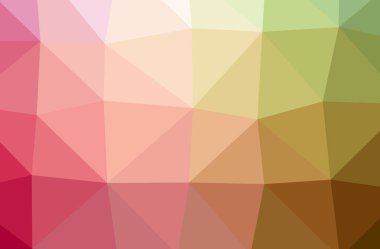 İllüstrasyon soyut yeşil, turuncu, pembe, kırmızı yatay düşük Poli arka plan. Güzel çokgen tasarım deseni. 