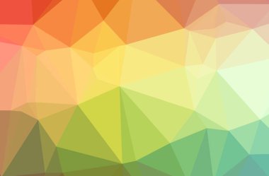 Soyut Yeşil, Turuncu, Sarı yatay düşük polyester arkaplan. Çok güzel bir çokgen dizaynı. İhtiyaçlarınız için faydalı. 