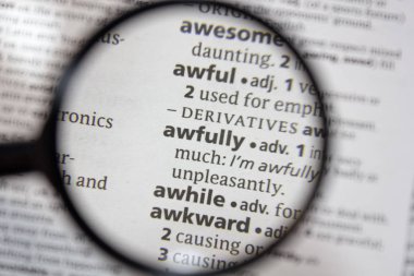 Sözlükte korkunç bir ifade kelimesi.