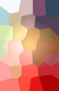 Mavi, yeşil, kırmızı Dev Hexagon arkaplanının soyut çizimi.