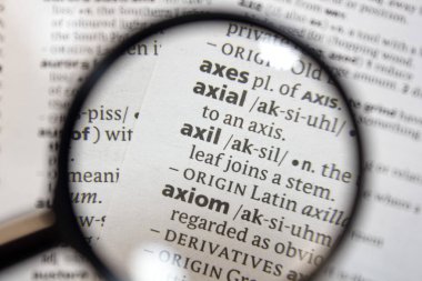 Sözlükte axil sözcüğü.