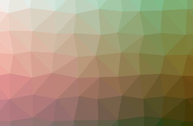 Soyut yeşil, turuncu yatay düşük Poli arka plan resmi. Güzel çokgen tasarım deseni. 