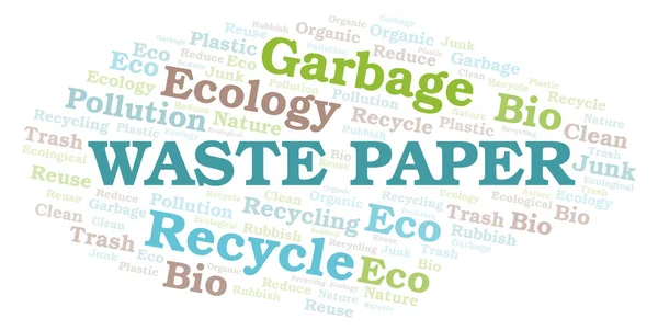 Waste Paper Word Cloud Wordcloud Made Text Only — Stock Photo, Image