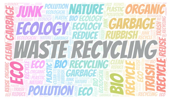 Reciclaje de residuos palabra nube . —  Fotos de Stock