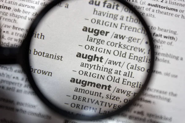 Word Phrase Aught Dictionary — Stock Photo, Image