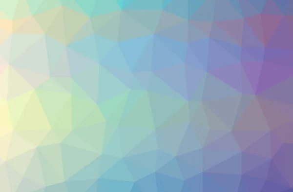 추상적인 블루와 그린 가로 낮은 폴 리 배경 그림. 아름 다운 다각형 디자인 패턴. — 스톡 사진