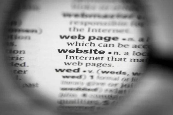 Word or phrase website in a dictionary. Great photo for your needs.