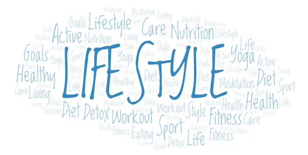 Lifestyle Word Cloud Wordcloud Made Text Only — Stock Photo, Image