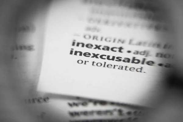 Word or phrase inexcusable in a dictionary. — Stock Photo, Image