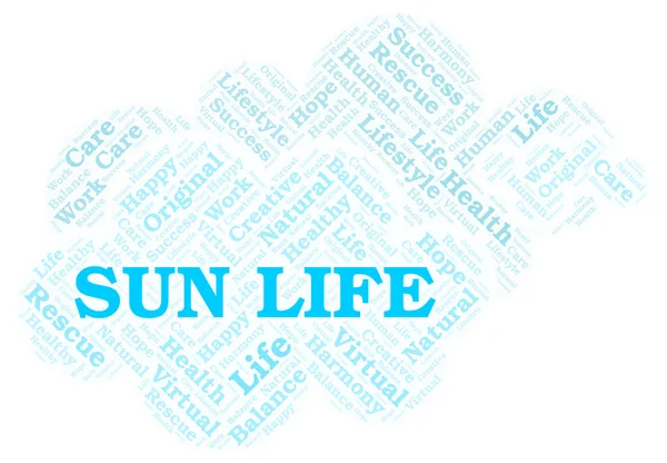 Sun Life Word Cloud Wordcloud Made Text Only — Stock Photo, Image