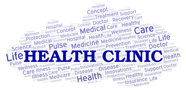 Health Clinic word cloud. — Stock Photo, Image