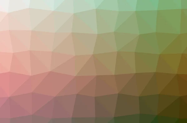 Ilustrasi dari latar belakang poly horisontal hijau abstrak, Oranye rendah. Pola desain polygon yang indah . — Stok Foto