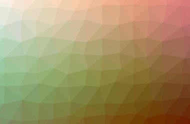 Soyut yeşil, turuncu yatay düşük Poli arka plan resmi. Güzel çokgen tasarım deseni. 