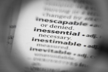 Bir sözlükte sözcük veya cümle gereksizdir.