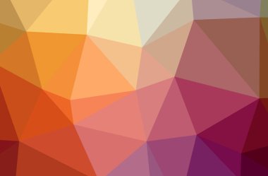 Soyut Kahverengi, Turuncu, Pembe, Kırmızı yatay düşük poli arka plan İllüstrasyon. Güzel çokgen tasarım deseni. 