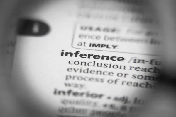 Word or phrase inference in a dictionary. — 스톡 사진